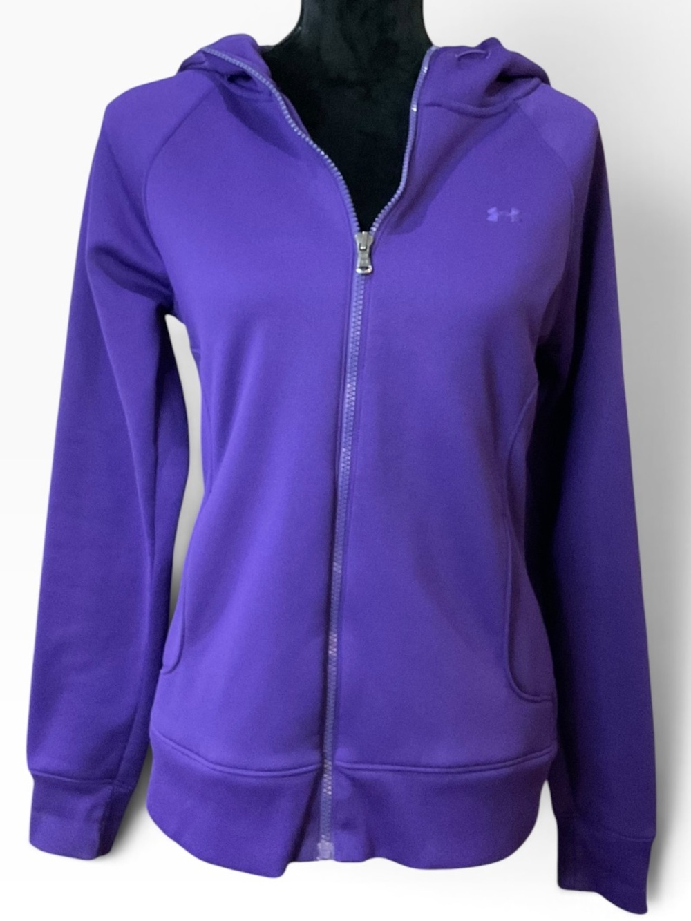 Under Armour Purple Full Zip-Up Hoodie with front Pockets Medium